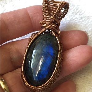 Blue labradorite pendant